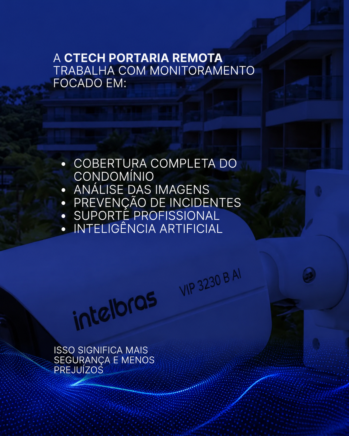 Monitoramento Ctech com cobertura completa do condomínio